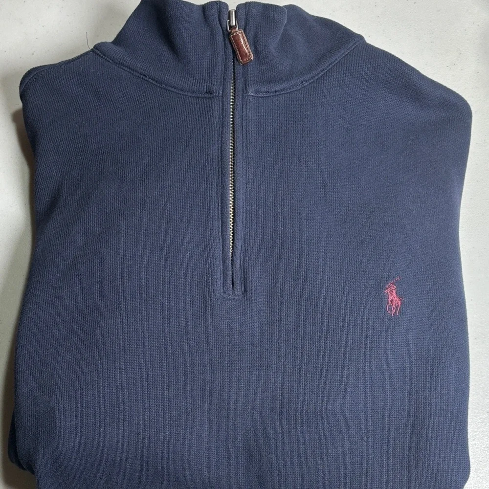 Polo Ralph Lauren Men's Navy Zip-Up Sweater